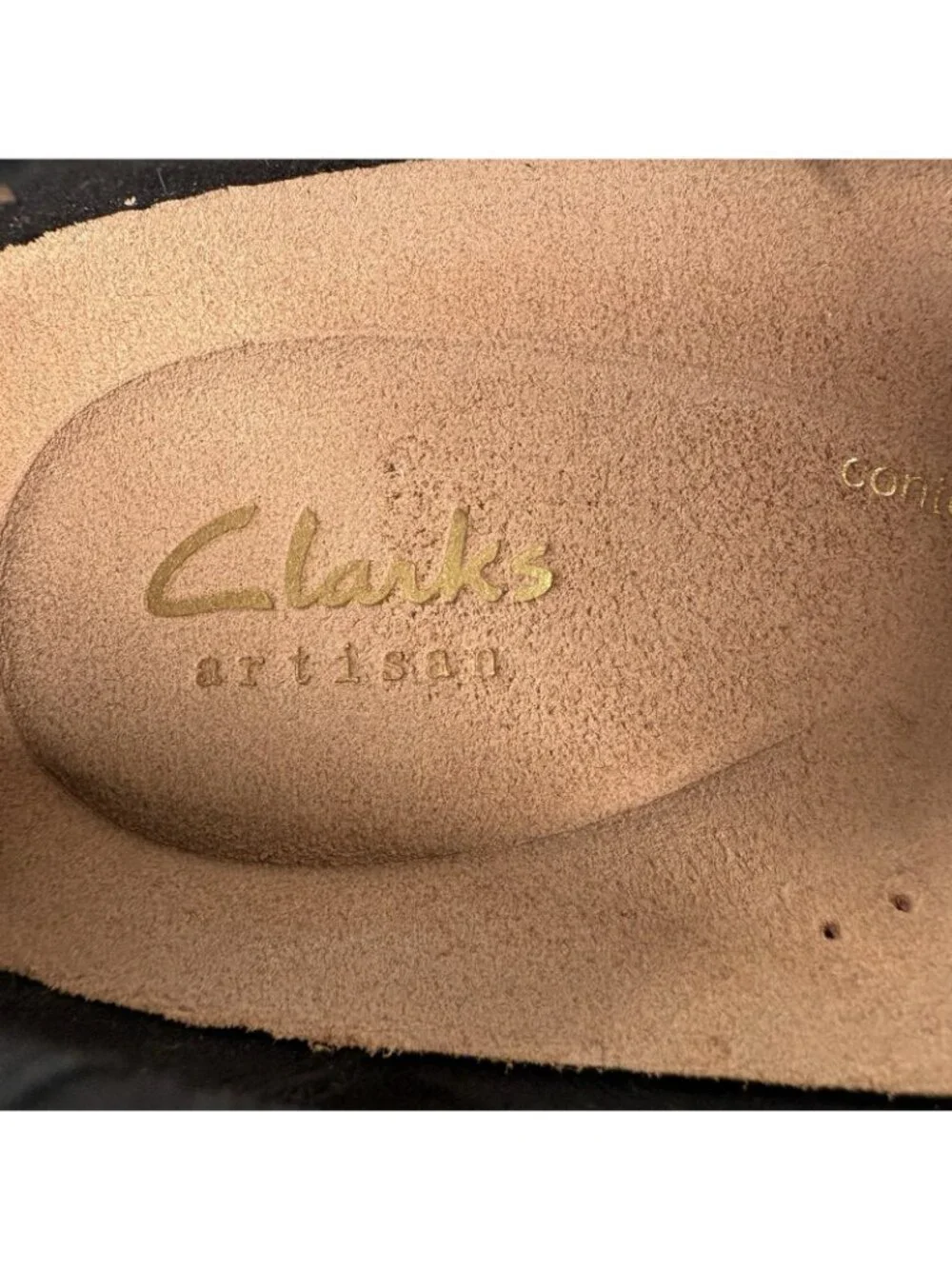 Clarks Artisan Women 11W Black Leather Comfort Slip On Certina Rose Loafers